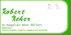 robert neher business card